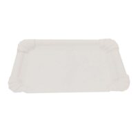 Assiette jetable blanche 13 x 20 cm de notre vaisselle jetable en carton  recyclable.